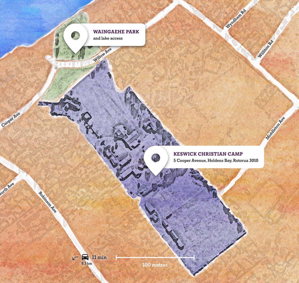 Map to Keswick Christian Camp and Conference Centre